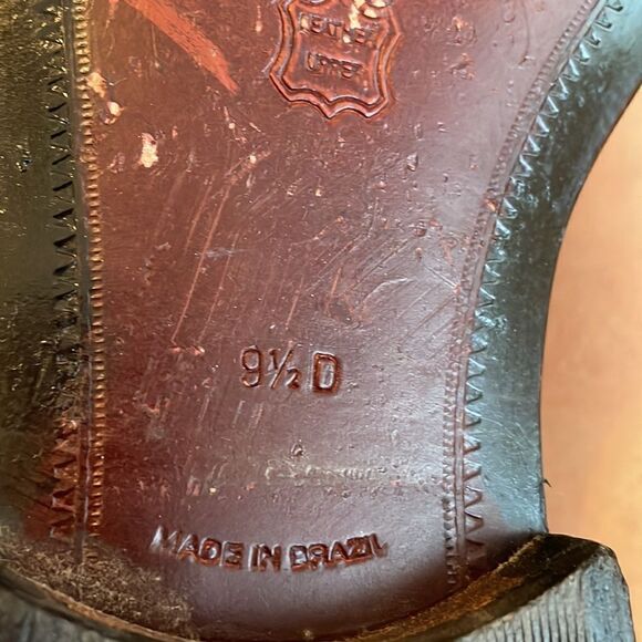 Giorgio Brutini Le Glove brown woven toe tassel slip on loafers - Picture 8 of 8